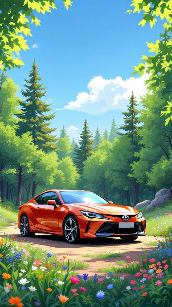 Toyota digital wallpaper.