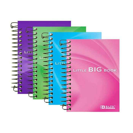 180 Ct. 4" X 5.5" Spiral Fat Book - Random Color - Digital Docks Age