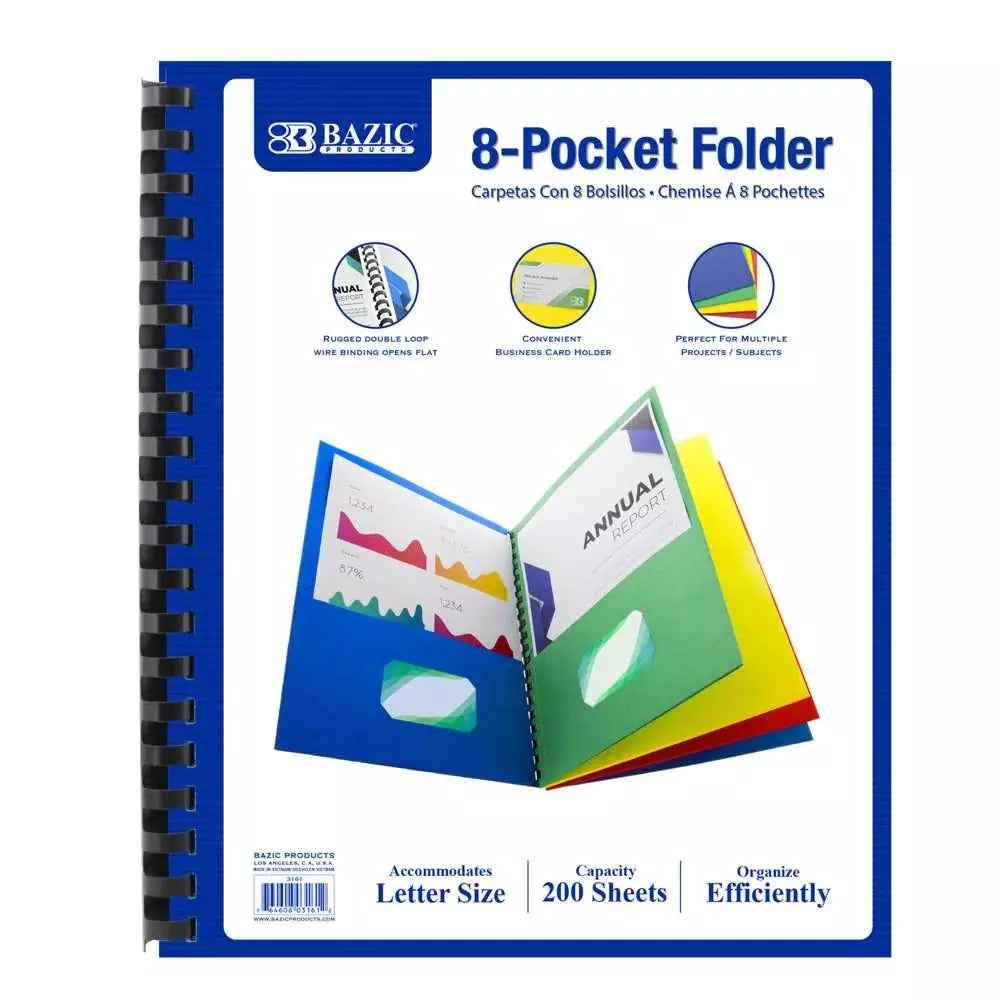8 - Pockets Portfolios Folder w/ View Cover - Digital Docks Age