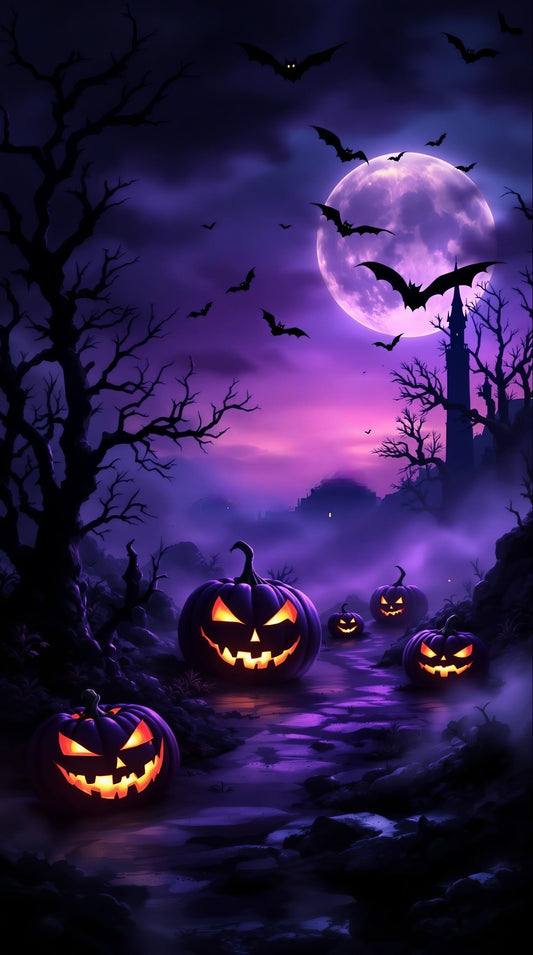 Pumpkin Halloween Digital Wallpaper - Horror