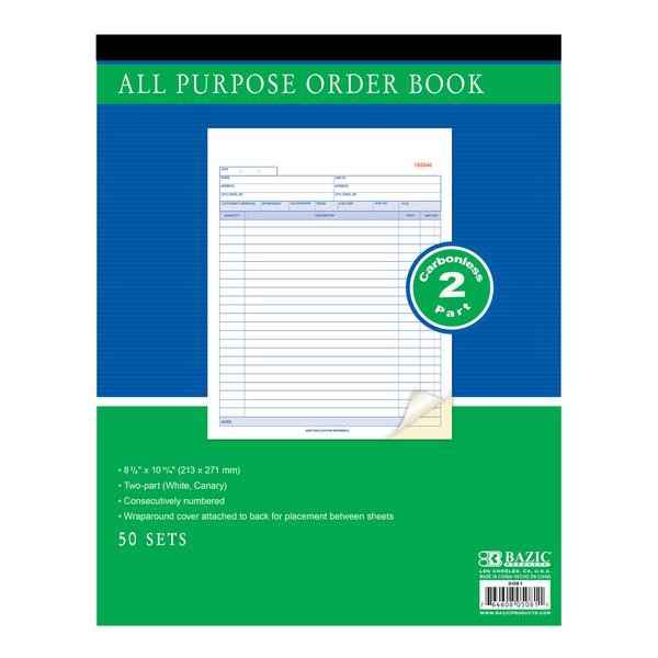 All Purpose Order Book 2 - Part Carbonless 8 3/8" x 10 11/16" 50 Sets - Digital Docks Age