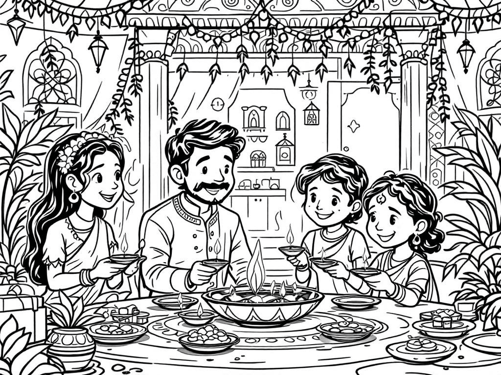 Diwali Coloring Book - Digital Download for iPad & Tablets - Digital Docks Age