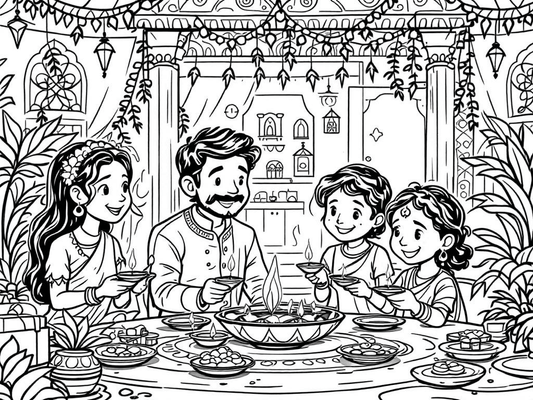 Diwali Coloring Book - Digital Download for iPad & Tablets - Digital Docks Age