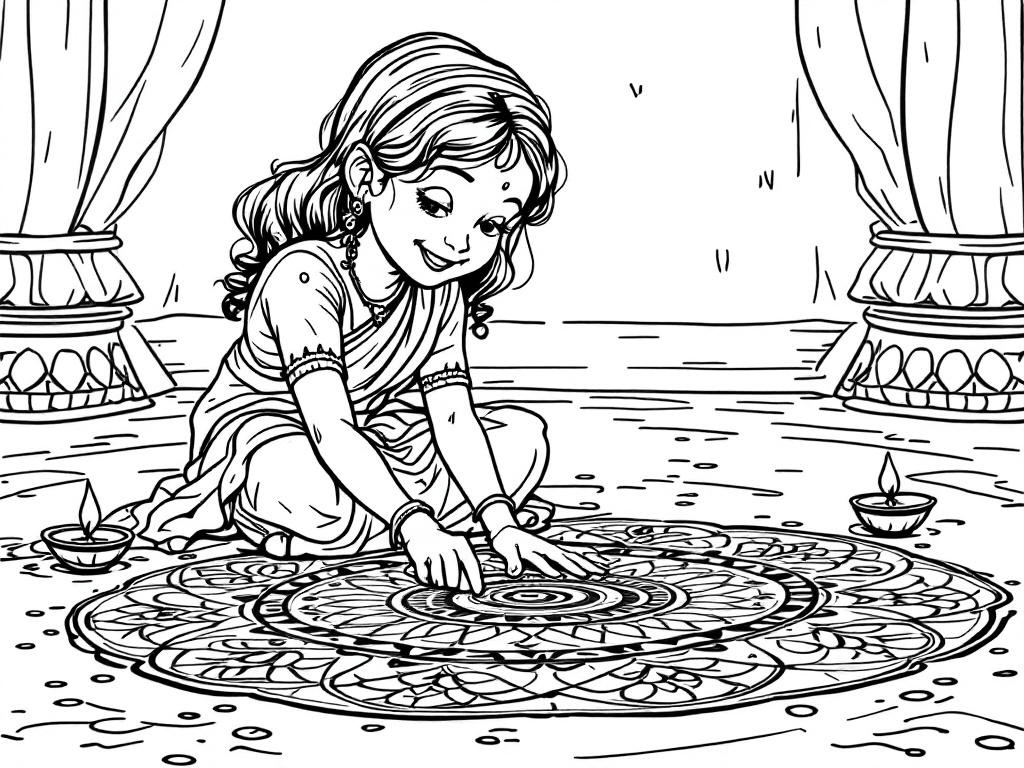 Diwali Coloring Book - Digital Download for iPad & Tablets - Digital Docks Age