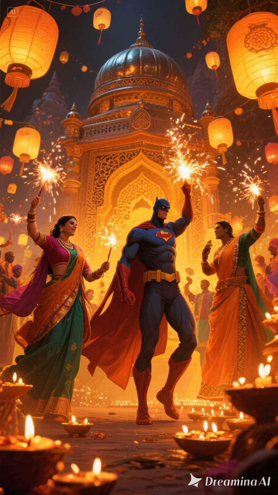 Diwali Digital Wallpaper Collection - Superhero Diwali - Digital Docks Age