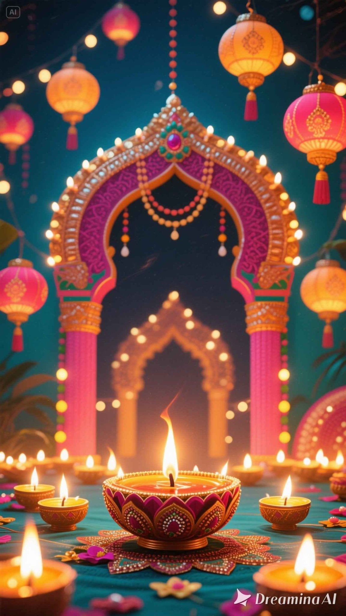 Diwali Digital Wallpaper - Festival of Lights - Digital Docks Age