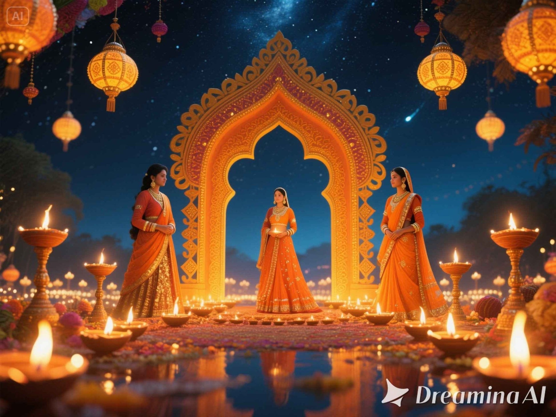 Diwali Digital Wallpaper - Festival of Lights - Digital Docks Age