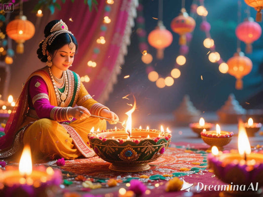 Diwali Digital Wallpaper - Festival of Lights - Digital Docks Age