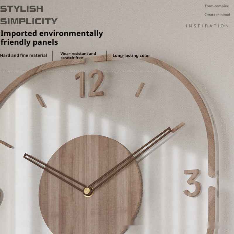 Elegant Clear Wooden Hanging Timepiece - Digital Docks Age