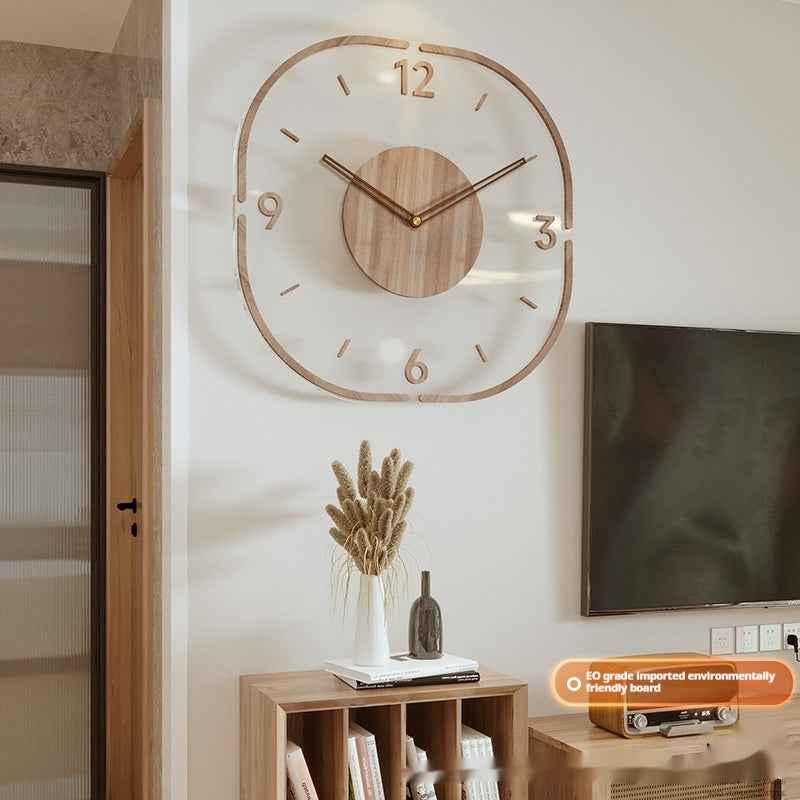 Elegant Clear Wooden Hanging Timepiece - Digital Docks Age