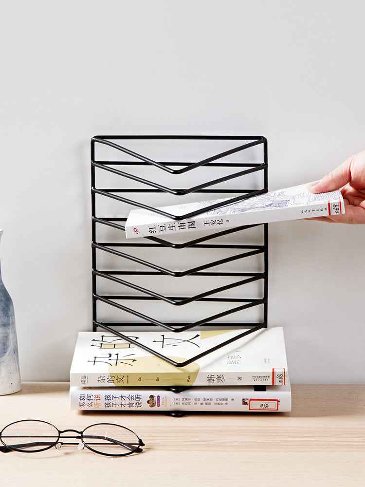 Metal Desktop Triangle Book Holder Study Desk Organizer Student Reading Stand Tabletop Book Support Page Holder Book Display Shelf - Digital Docks Age