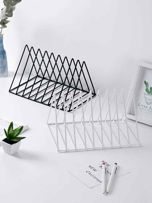 Metal Desktop Triangle Book Holder Study Desk Organizer Student Reading Stand Tabletop Book Support Page Holder Book Display Shelf - Digital Docks Age