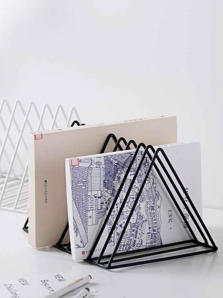 Metal Desktop Triangle Book Holder Study Desk Organizer Student Reading Stand Tabletop Book Support Page Holder Book Display Shelf - Digital Docks Age