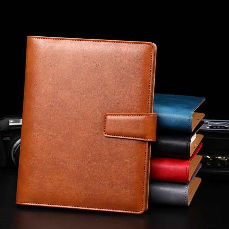 Premium A5 stitched strap 6 - slot fastener journal - Digital Docks Age