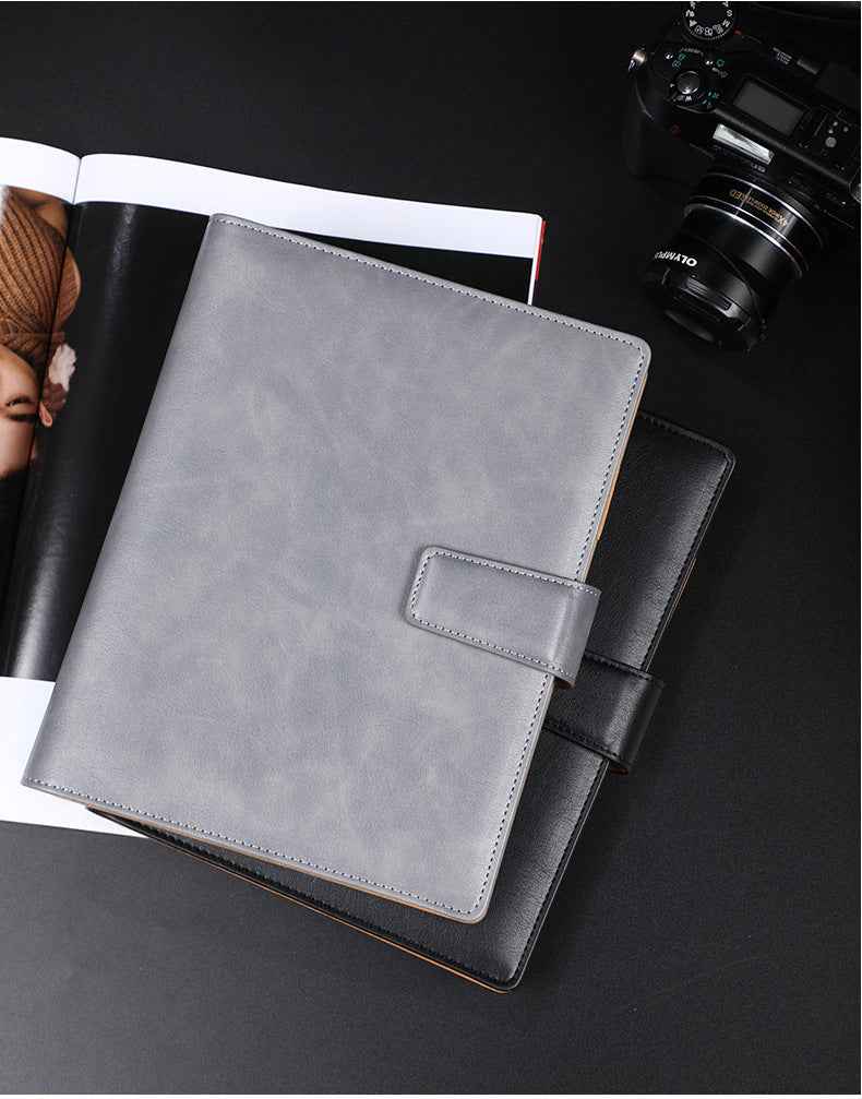 Premium A5 stitched strap 6 - slot fastener journal - Digital Docks Age