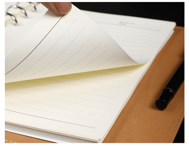 Premium A5 stitched strap 6 - slot fastener journal - Digital Docks Age
