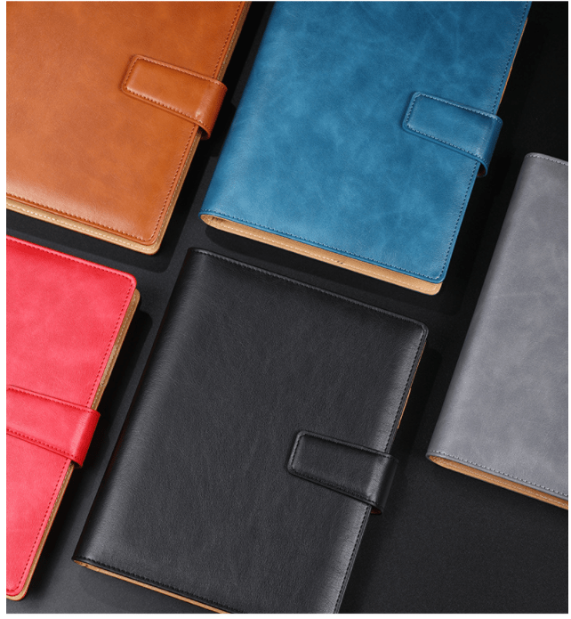 Premium A5 stitched strap 6 - slot fastener journal - Digital Docks Age