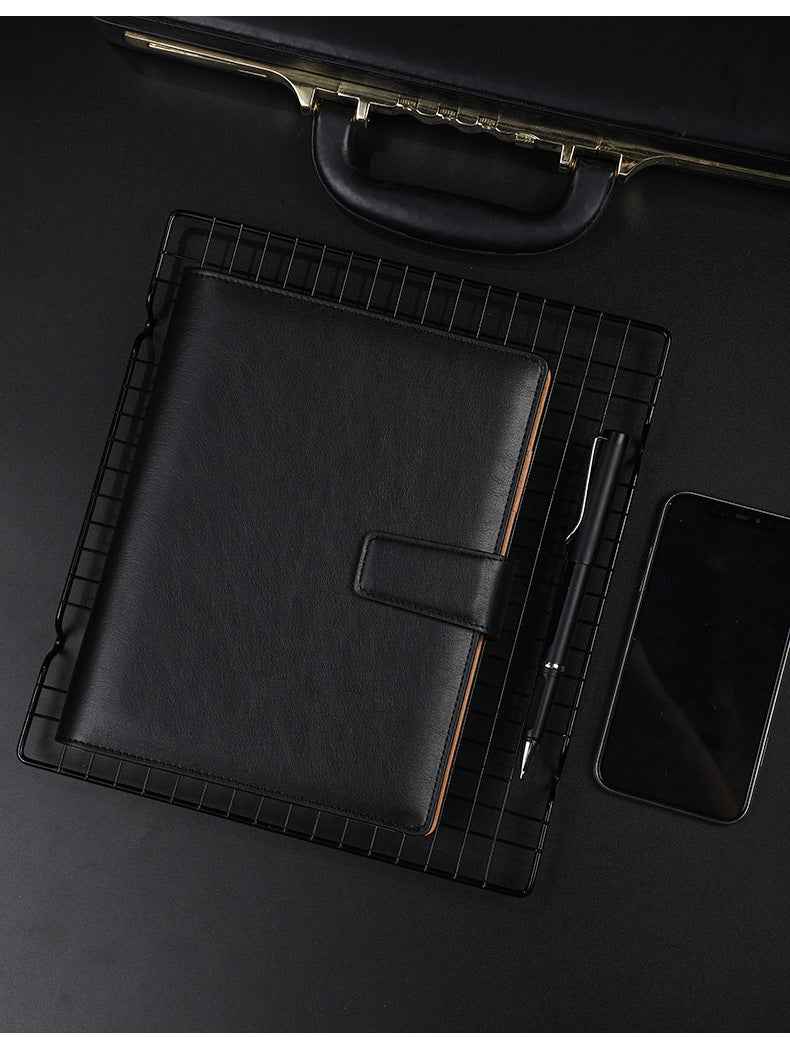 Premium A5 stitched strap 6 - slot fastener journal - Digital Docks Age