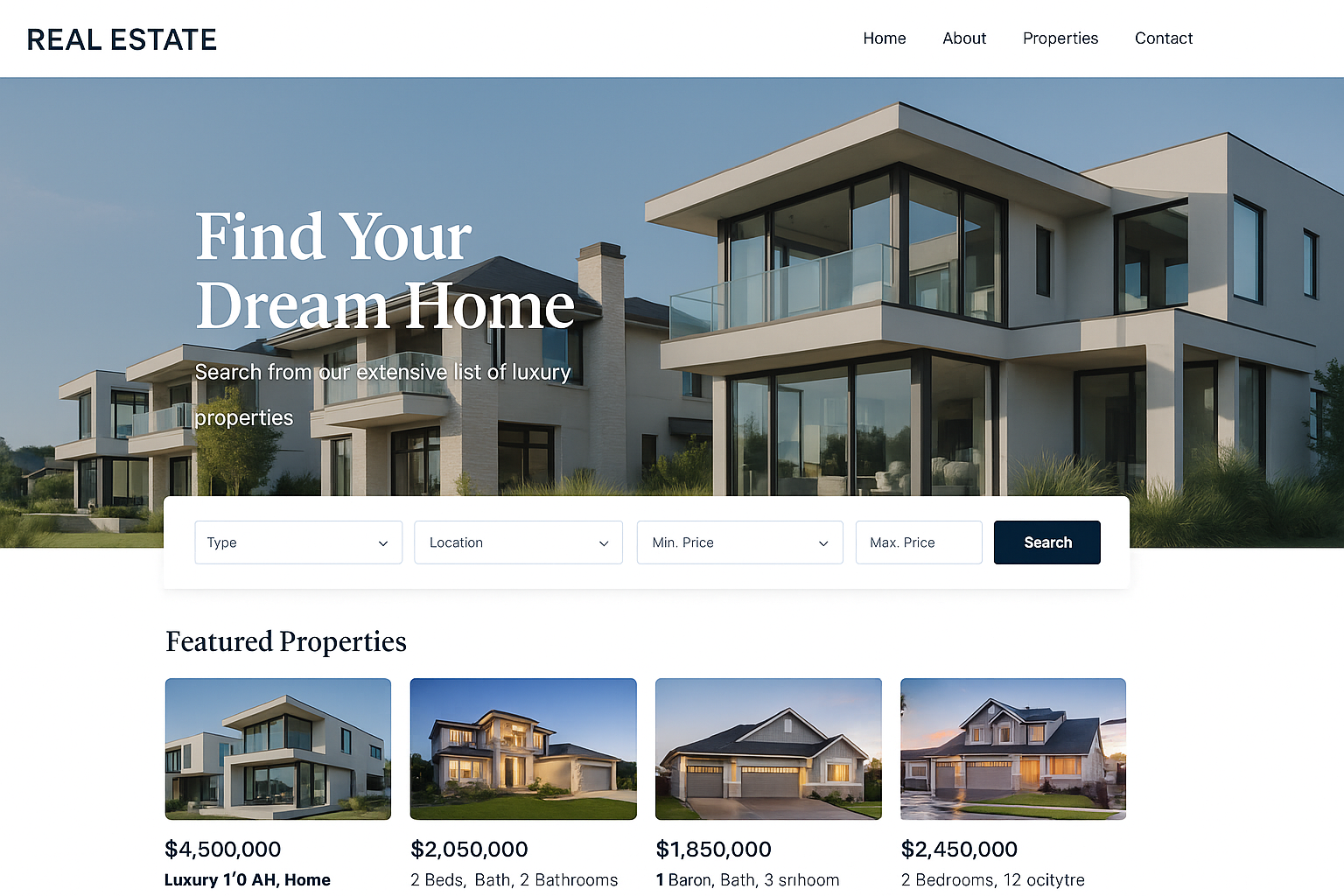 Real Estate Website Template